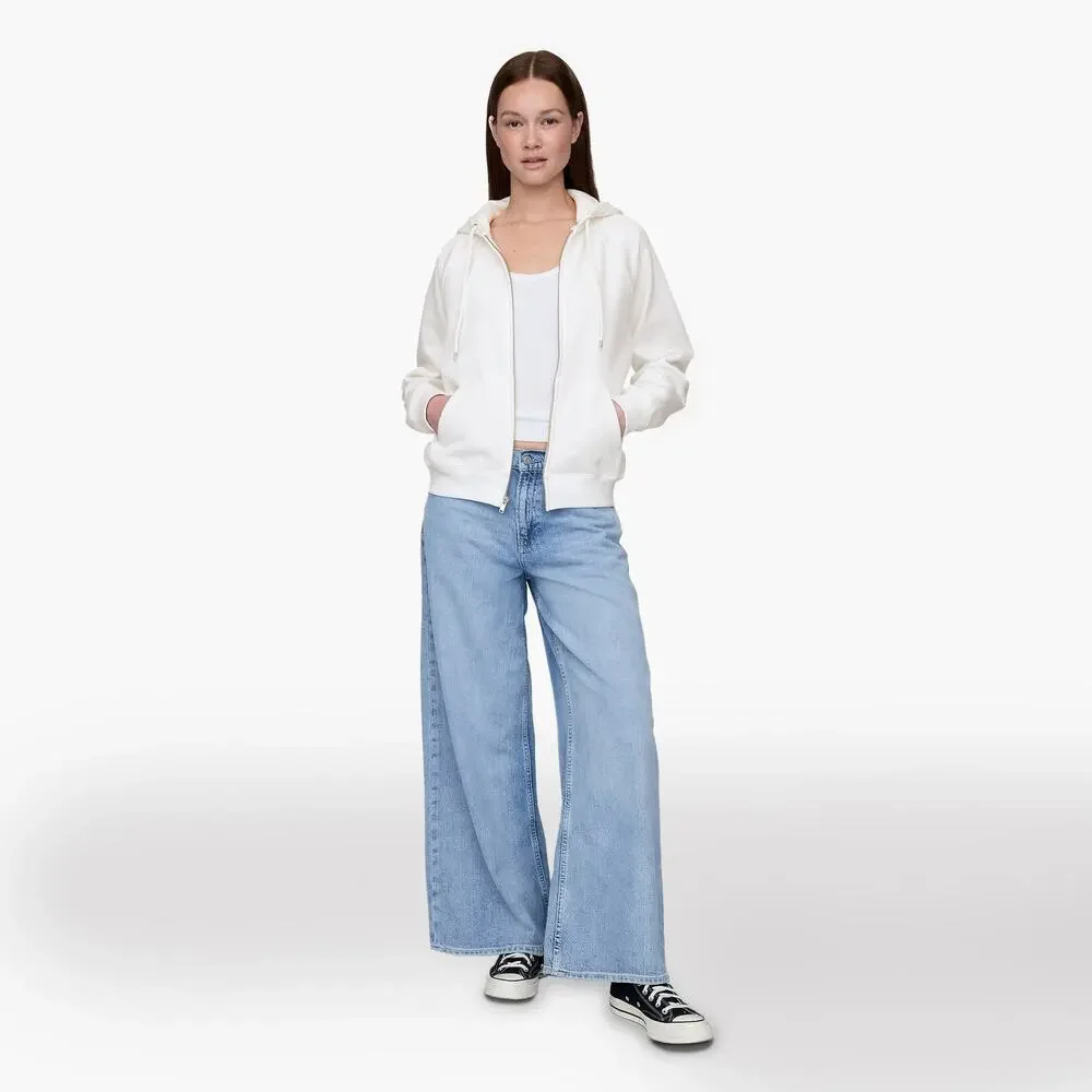 NWT GAP VintageSoft Zip Hoodie (New Off White | Size S) - Picture 3 of 5